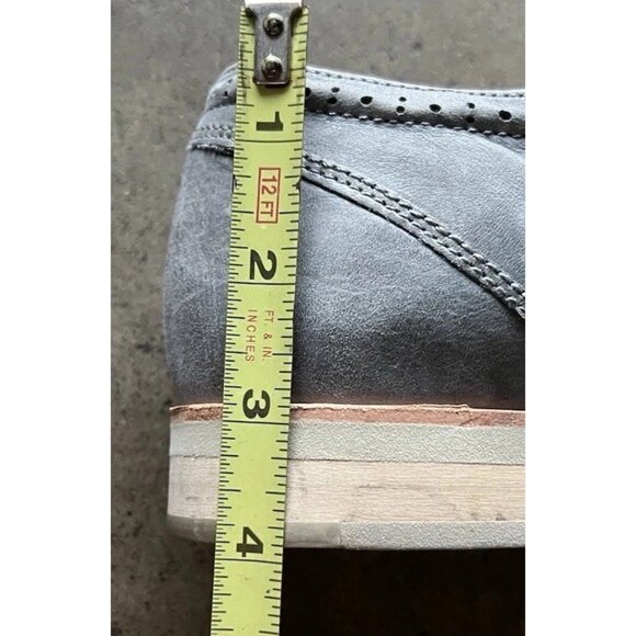 JD FISK Men’s Size 10 Blue Light Leather Suede Sole Lace up OXFORD SHOES - Picture 3 of 14